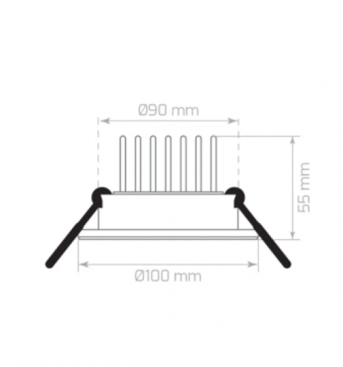 5W 6500K 450Lm Sıva Altı Cob Salyangoz Led Armatür(Hareketli)-Beyaz Işık