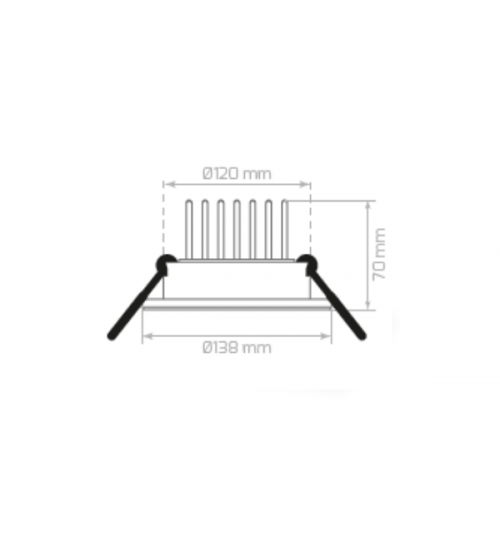 Somled 9X1W 6500K 765Lm Sıva  Led Armatür - Beyaz Işık