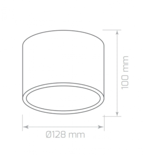 12W 6500K 1080Lm Sıva Üstü Led Armatür(SİYAH)-Beyaz Işık