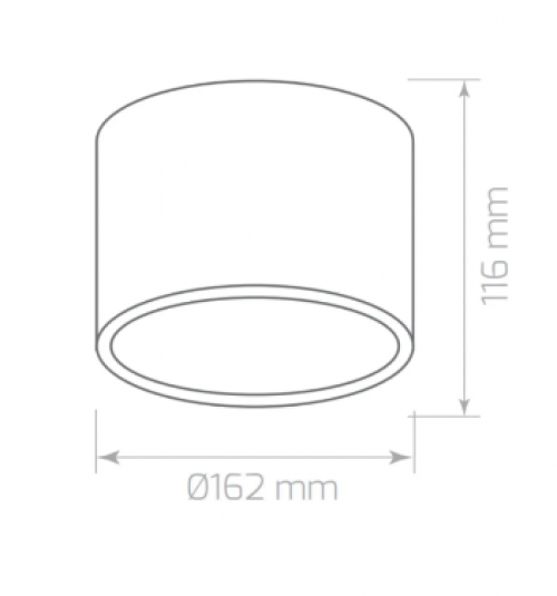 18W 6500K 1620Lm Sıva Üstü Led Armatür(SİYAH)-Beyaz Işık