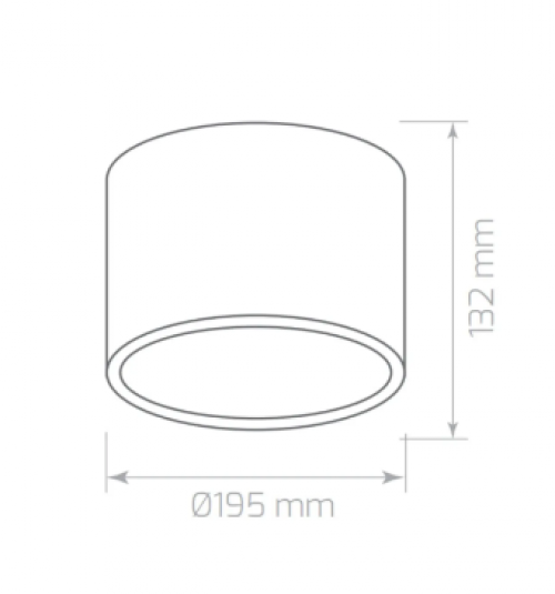 SOMLED 20W 3000K 1800LM S/Ü LED ARMATÜR(BEYAZ)