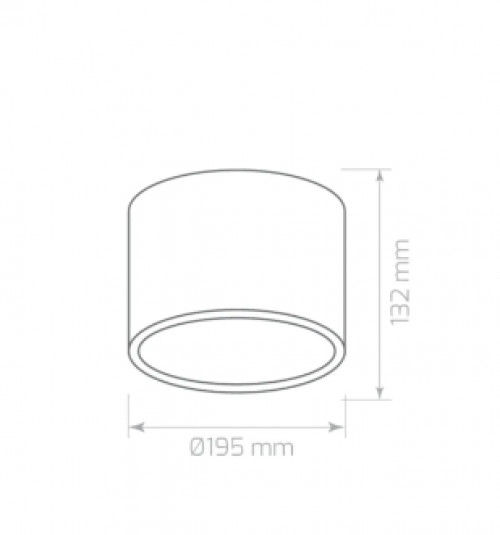 20W 6500K 1800Lm Sıva Üstü Led Armatür(SİYAH)-b-Beyaz Işık