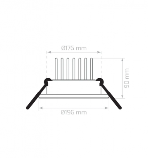3000K 2250Lm Sıva Altı 25W Cob Led Armatür-Sarı Işık