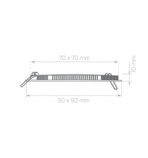 3W 3000K 255Lm Sıva Altı Led Panel(Kare)-Sarı Işık
