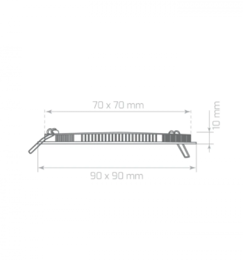 3W 6500K 255Lm S/a Led Panel(Kare)-Beyaz Işık