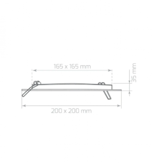 20W 6500K 1700Lm Sıva Altı Camlı Led Panel(KARE)-Beyaz Işık