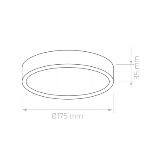12w 3000k 1020lm Sıva Üstü Led Panel(Yuvarlak)-Sarı Işık