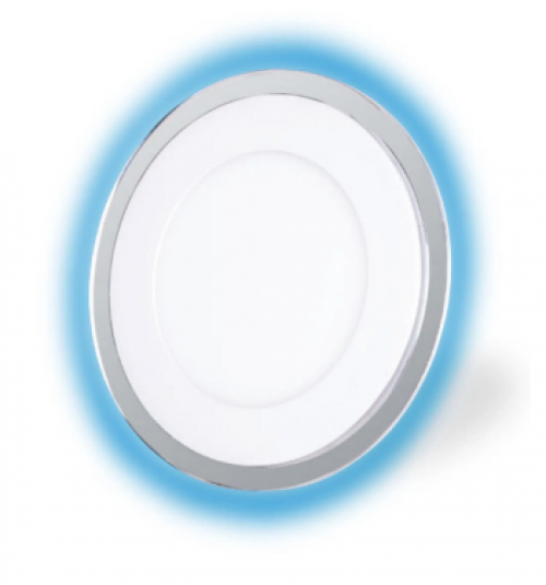 10w 3000k 850lm Sıva Altı Camlı Led Panel(YUVARLAK)-Sarı Işık Kademeli Mavi Işık