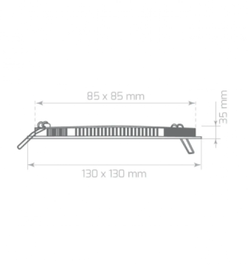 10W 3000K 850Lm Sıva Altı Camlı Led Panel(Kare)-Sarı Işık Kademeli Mavi Işık