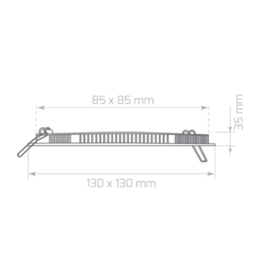 10W 6500K 850Lm Sıva Altı Camlı Led Panel(Kare)-Beyaz Işık Kademeli Mavi Işık