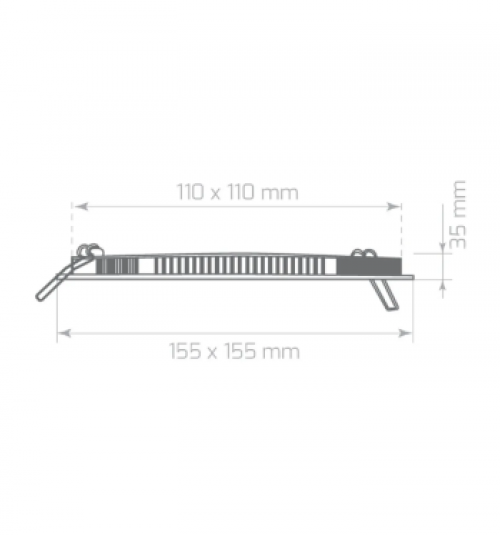 15W 6500K 1275Lm Sıva Altı Camlı Led Panel(Kare)-Beyaz Işık Kademeli Mavi Işık