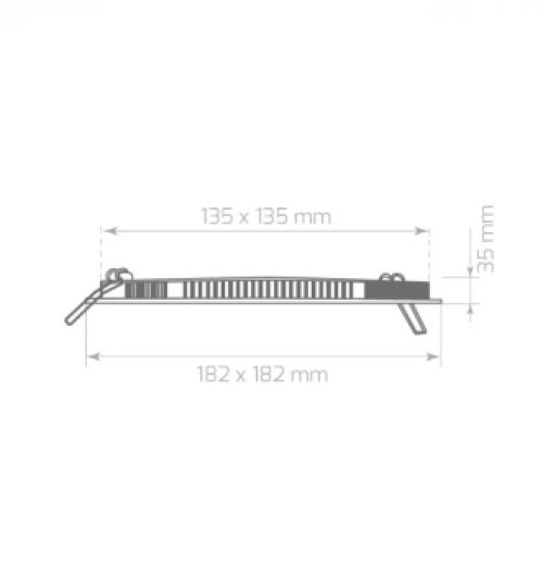 20W 3000K 1700Lm Sıva Altı Camlı Led Panel(Kare)-Sarı Işık Kademeli Mavi Işık